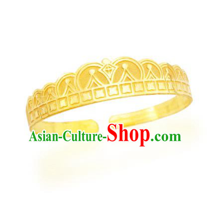 Asian Korean Hanbok Accessories Golden Longevity Bracelet for Baby