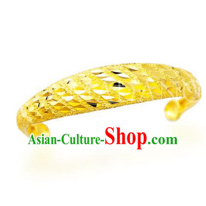 Asian Korean Hanbok Accessories Gold Longevity Bracelet for Baby