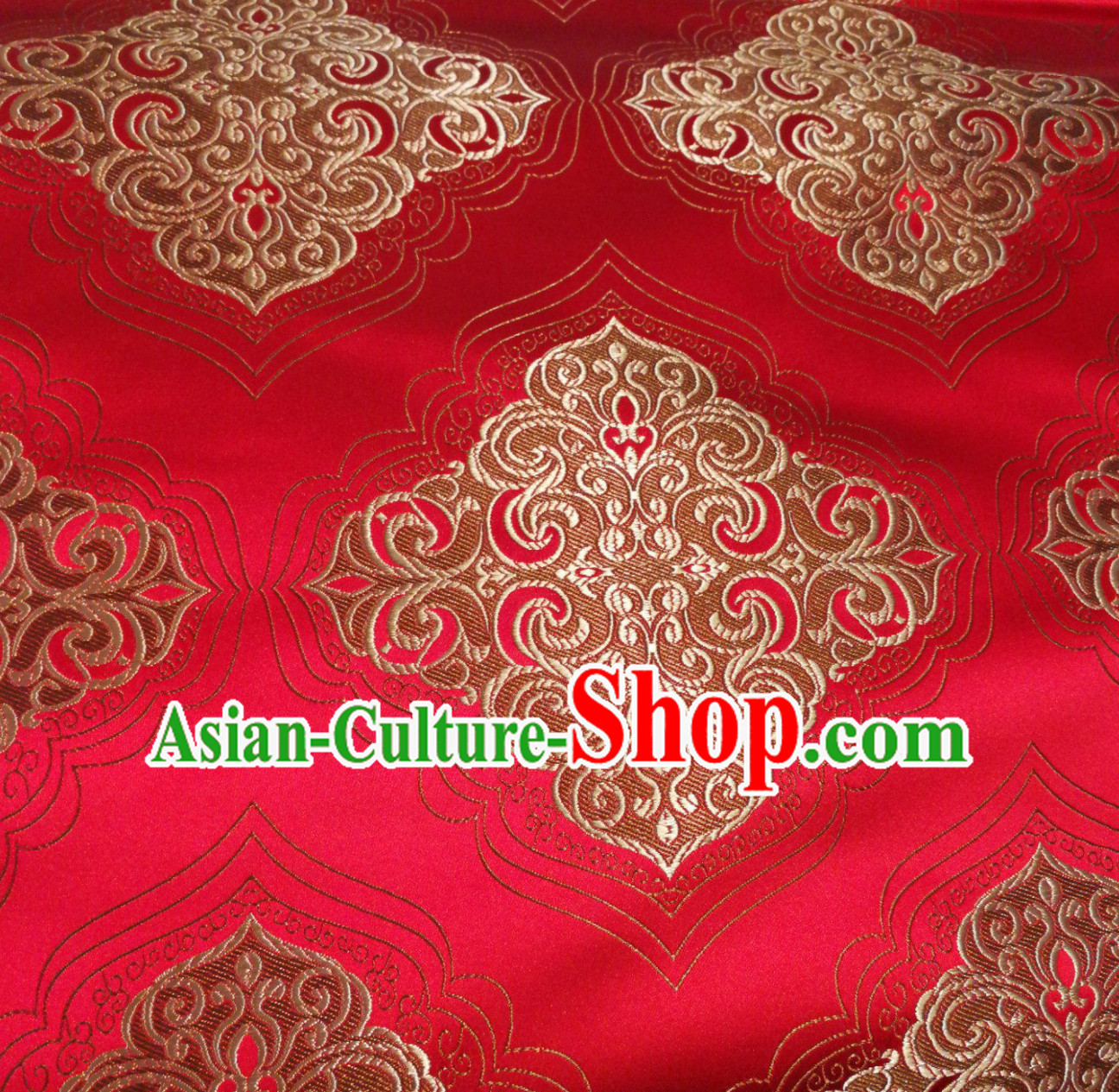 Royal Red Chinese Royal Palace Style Traditional Pattern Design Brocade Fabric Silk Fabric Chinese Fabric Asian Material