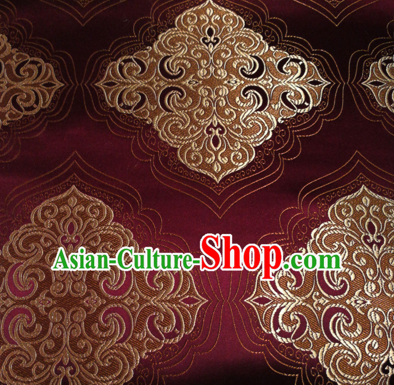Royal Coffee Color Chinese Royal Palace Style Traditional Pattern Design Brocade Fabric Silk Fabric Chinese Fabric Asian Material