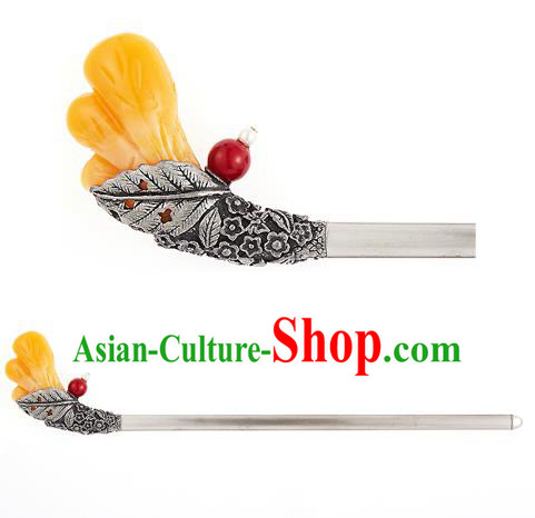 Traditional Korean National Hair Accessories Bride Wedding Palace Hairpins, Asian Korean Hanbok Fashion Headwear Hair Stick for Women