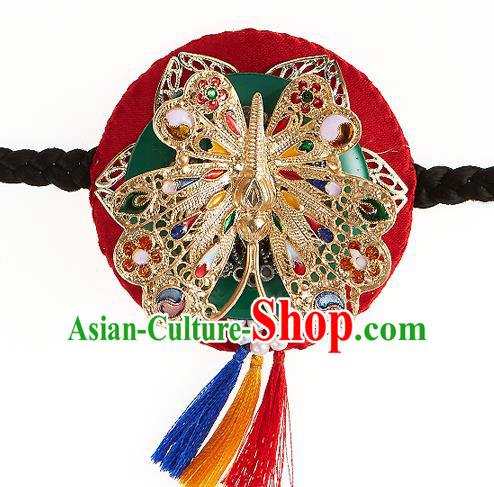 Traditional Korean National Hair Accessories Crystal Hair Clasp Palace Hanbok Fashion Headwear Headband for Women