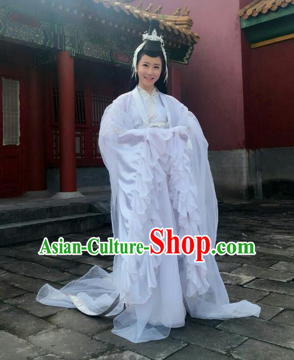 Traditional Chinese Tang Dynasty Princess Fairy Dance Costume, Asian China Ancient Palace Lady Embroidered Dress Clothing for Women