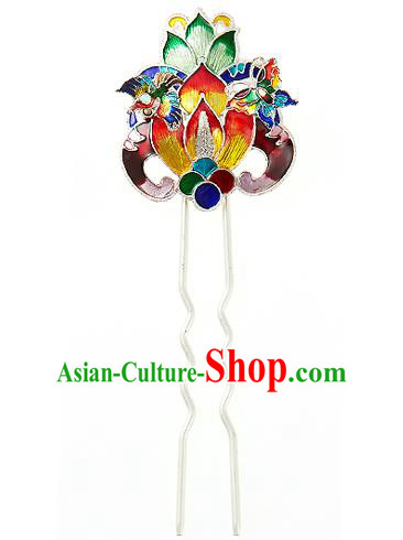 Korean National Wedding Hair Accessories Bride Lotus Hairpins, Korean Hanbok Fashion Palace Hair Clasp for Women