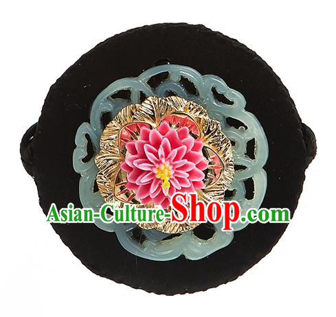 Korean National Wedding Hair Accessories Bride Lotus Headband, Korean Hanbok Fashion Palace Hair Clasp for Kids