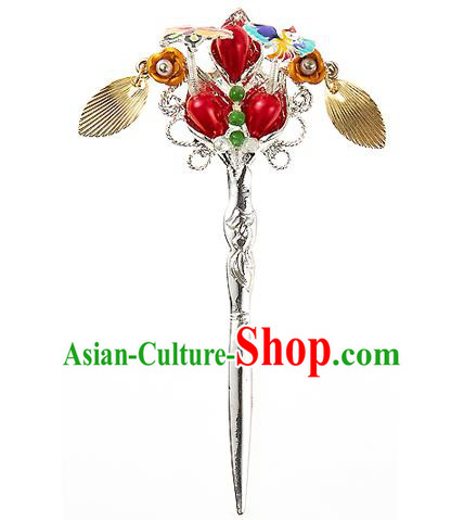 Korean National Wedding Hair Accessories Bride Hairpins, Korean Hanbok Fashion Palace Hair Clasp for Women