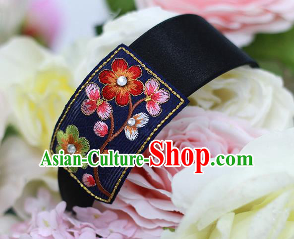 Korean National Hair Accessories Embroidered Hair Clasp, Asian Korean Hanbok Fashion Headwear Headband for Kids