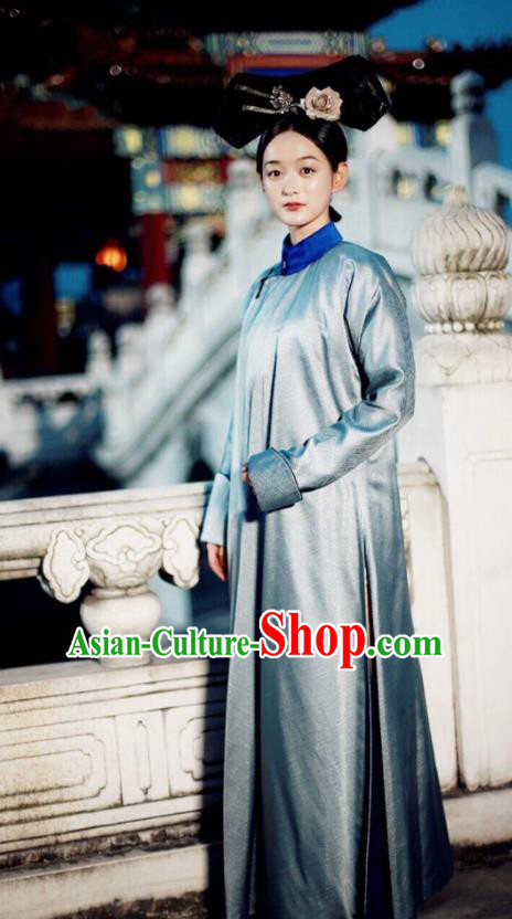 Traditional Ancient Chinese Qing Dynasty Imperial Consort Costume, Chinese Manchu Palace Lady Embroidered Clothing for Women