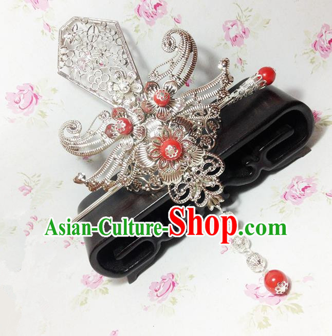 Traditional Handmade Chinese Classical Hair Accessories, Ancient Royal Highness Headband Tassel Tuinga Hairdo Crown for Men