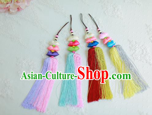 Traditional Korean Accessories Embroidered Waist Pendant, Asian Korean Fashion Wedding Tassel Waist Decorations for Kids