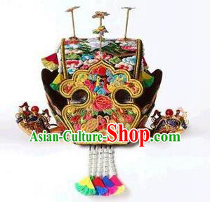 Traditional Korean Hair Accessories Bride Tuinga, Asian Korean Fashion Imperial Empress Wedding Crown Headwear for Women