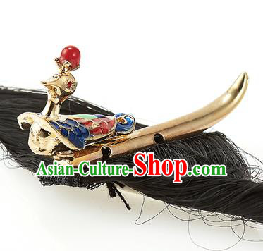 Traditional Korean Hair Accessories Bride Hair Claw, Asian Korean Fashion Wedding Golden Hair Decorations for Kids