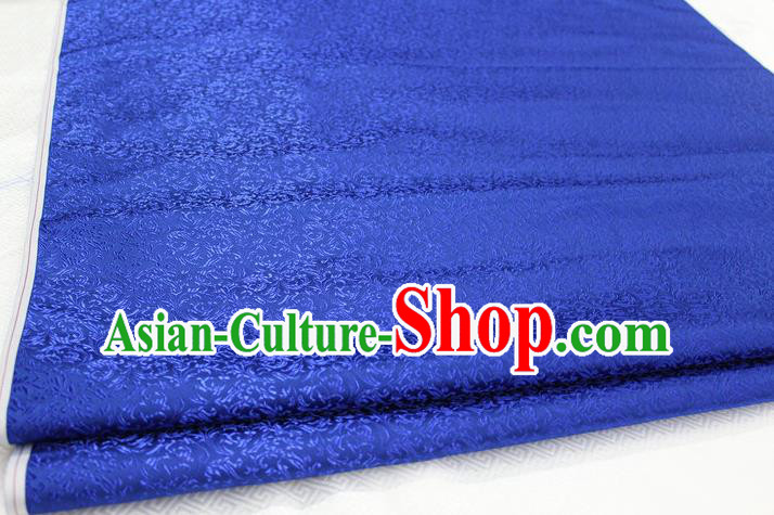 Chinese Traditional Palace Pattern Tang Suit Cheongsam Royalblue Brocade Fabric, Chinese Ancient Costume Hanfu Satin Material