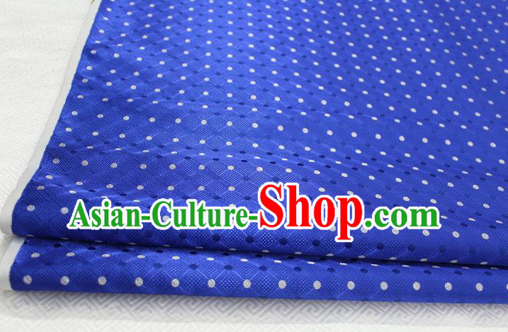 Chinese Traditional Ancient Costume Palace Pattern Mongolian Robe Cheongsam Royalblue Brocade Tang Suit Fabric Hanfu Material