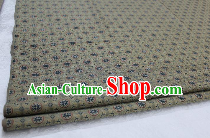 Chinese Traditional Ancient Costume Palace Pattern Mongolian Robe Ginger Brocade Tang Suit Fabric Hanfu Material
