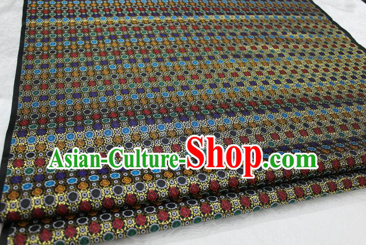 Chinese Traditional Ancient Costume Palace Pattern Bronze Brocade Cheongsam Satin Mongolian Robe Fabric Hanfu Material