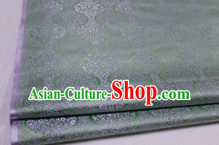 Chinese Traditional Ancient Costume Palace Pattern Cheongsam Mongolian Robe Green Brocade Tang Suit Fabric Hanfu Material