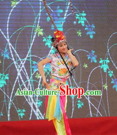 Traditional Chinese Mongol Nationality Dance Costume, Mongols Folk Dance Embroidery Clothing for Kids