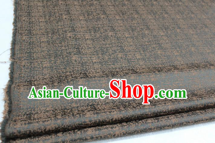 Chinese Traditional Ancient Costume Royal Palace Tang Suit Brown Brocade Mongolian Robe Satin Fabric Hanfu Material