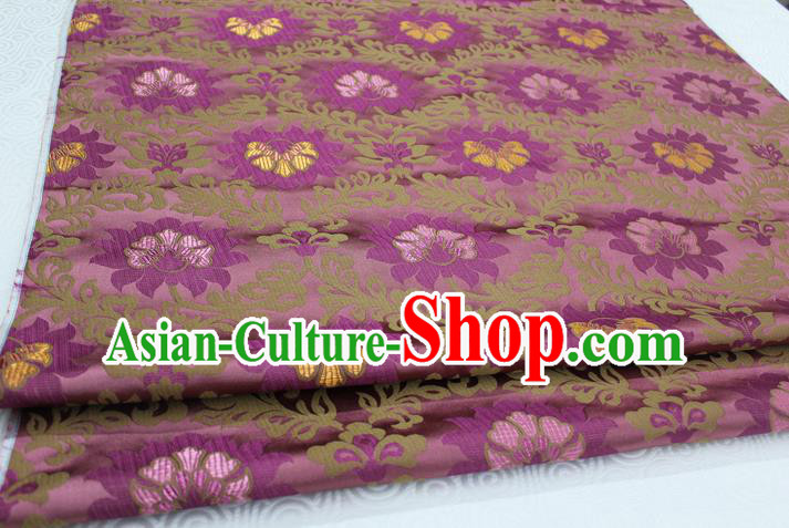 Chinese Traditional Ancient Costume Royal Palace Pattern Tang Suit Wedding Pink Brocade Mongolian Robe Satin Fabric Hanfu Material