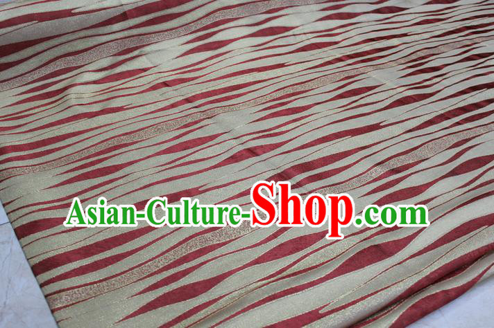 Chinese Traditional Clothing Mongolian Robe Tang Suit Red Brocade Ancient Costume Palace Pattern Satin Fabric Hanfu Material