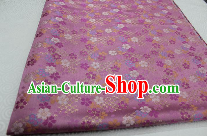 Chinese Traditional Clothing Palace Pattern Kimono Cheongsam Pink Brocade Ancient Costume Satin Fabric Hanfu Material