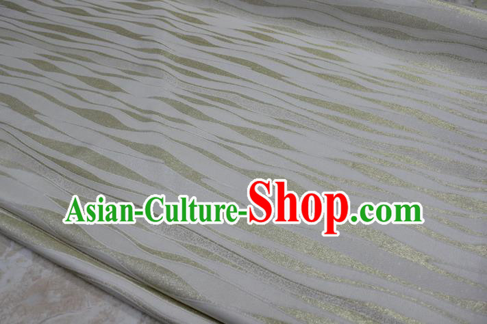 Chinese Traditional Clothing Mongolian Robe Tang Suit White Brocade Ancient Costume Palace Pattern Satin Fabric Hanfu Material