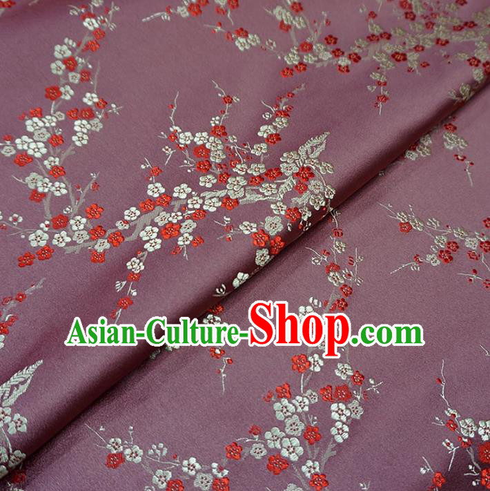 Chinese Traditional Clothing Royal Court Wintersweet Pattern Tang Suit Pink Brocade Ancient Costume Cheongsam Satin Fabric Hanfu Material