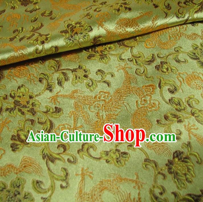 Chinese Traditional Royal Court Pattern Green Brocade Xiuhe Suit Fabric Ancient Costume Tang Suit Cheongsam Hanfu Material