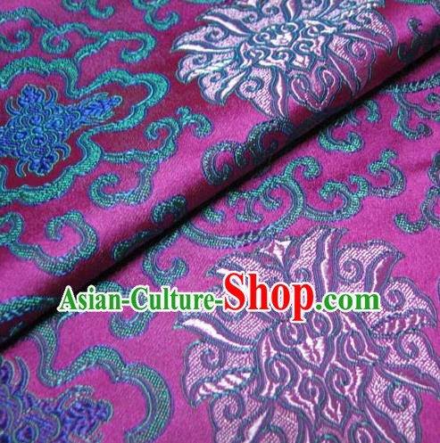 Chinese Traditional Royal Palace Pattern Design Rosy Brocade Mongolian Robe Fabric Ancient Costume Tang Suit Cheongsam Hanfu Material