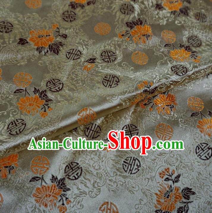 Chinese Traditional Royal Palace Pattern Design Brocade Mongolian Robe Fabric Ancient Costume Tang Suit Cheongsam Hanfu Material