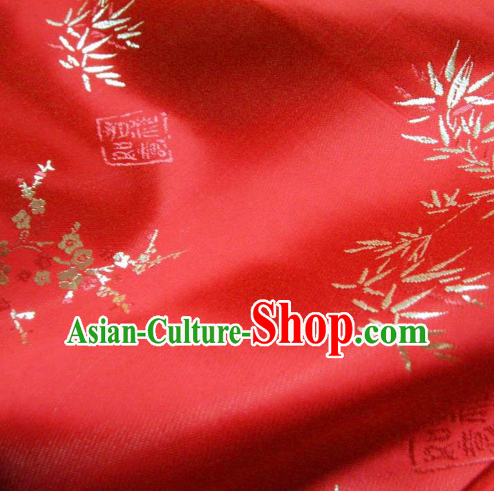 Chinese Traditional Royal Palace Bamboo Pattern Design Hanfu Brocade Xiuhe Suit Fabric Ancient Costume Tang Suit Cheongsam Material