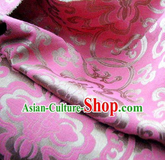 Chinese Traditional Royal Palace Pattern Design Hanfu Lilac Brocade Fabric Ancient Costume Tang Suit Cheongsam Material