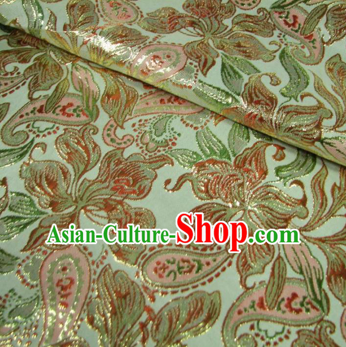 Chinese Traditional Palace Flowers Pattern Design Hanfu Brocade Fabric Ancient Costume Tang Suit Cheongsam Material