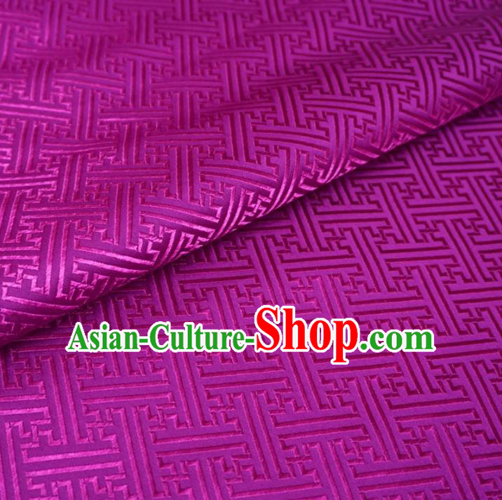 Chinese Traditional Palace Pattern Hanfu Rosy Brocade Fabric Ancient Costume Tang Suit Cheongsam Material