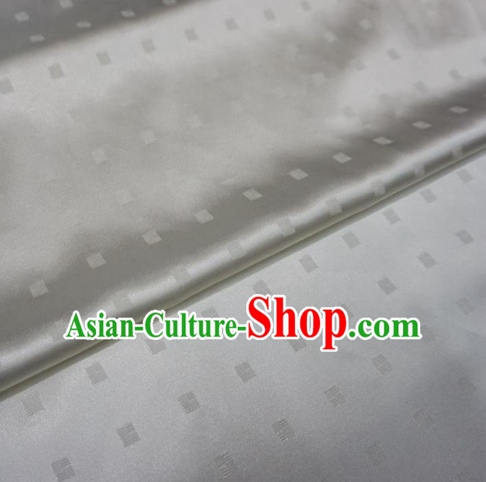 Chinese Traditional Palace Pattern Hanfu White Brocade Fabric Ancient Costume Tang Suit Cheongsam Material