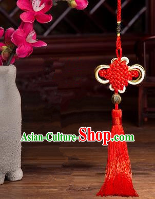 Traditional Chinese Fans Accessories Pendant Red Tassel Chinese Knots Fans Pendant