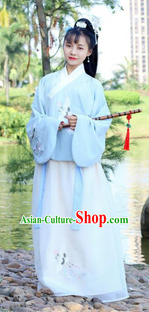 Traditional Chinese Ancient Ming Dynasty Princess Hanfu Embroidered Costume for Women