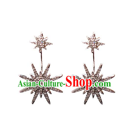 Chinese Traditional Bride Jewelry Accessories Princess Wedding Crystal Earrings for Women