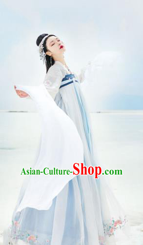 Traditional Chinese Tang Dynasty Palace Lady Hanfu Clothing Ancient Princess Embroidered Costume for Women
