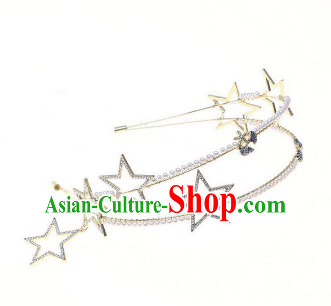 Chinese Traditional Bride Hair Jewelry Accessories Wedding Baroque Retro Crystal Hair Clasp for Women