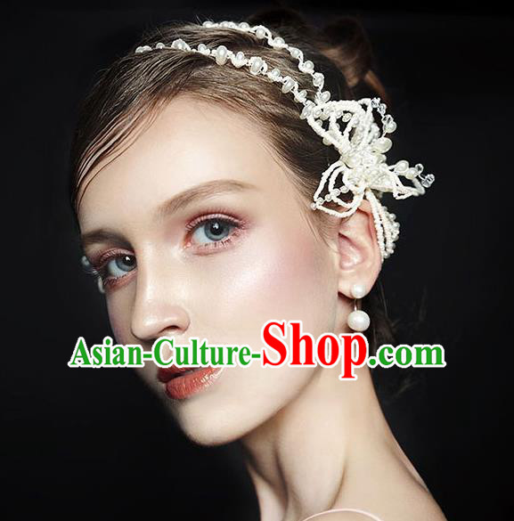 Chinese Traditional Bride Hair Jewelry Accessories Wedding Baroque Retro Pearls Hair Clasp for Women