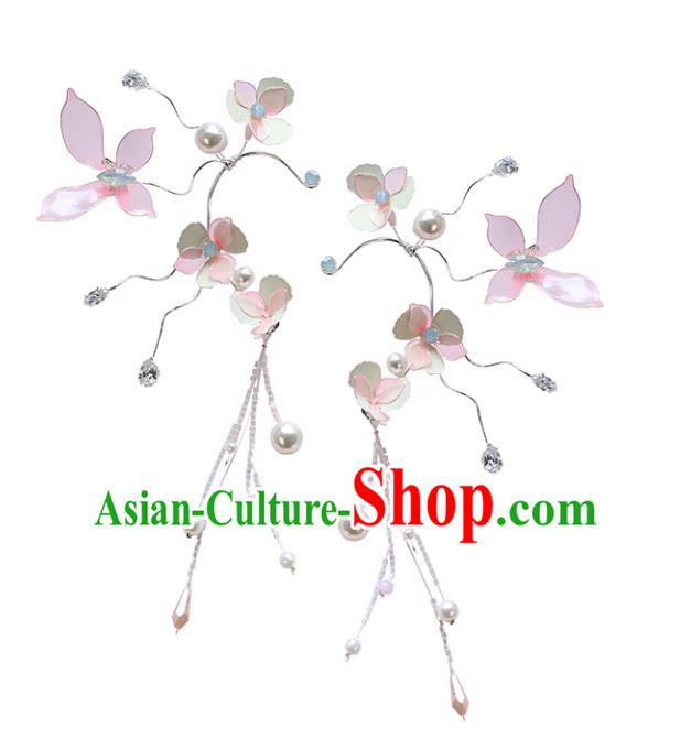 Chinese Traditional Bride Hair Jewelry Accessories Wedding Baroque Retro Flowers Hair Stick for Women