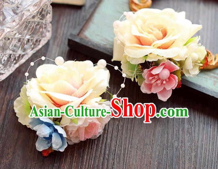 Chinese Traditional Bride Hair Accessories Wedding White Peony Flower Hair Stick for Women