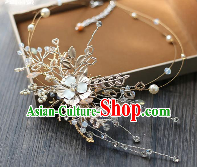 Chinese Traditional Bride Hair Accessories Baroque Wedding Pearls Hair Clasp for Women