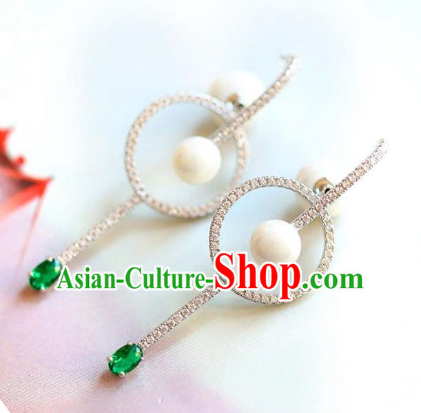 Chinese Traditional Bride Jewelry Accessories Pearls Earrings Wedding Eardrop for Women