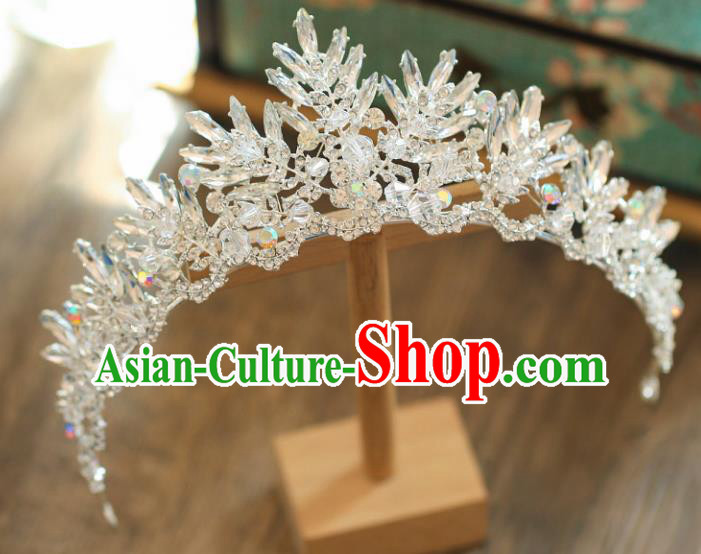 Chinese Traditional Wedding Hair Accessories Baroque Hair Clasp Bride Crystal Royal Crown for Women