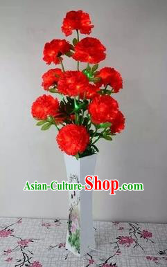 Chinese Traditional Electric LED Lantern Desk Lamp Home Decoration Red Flowers Lights