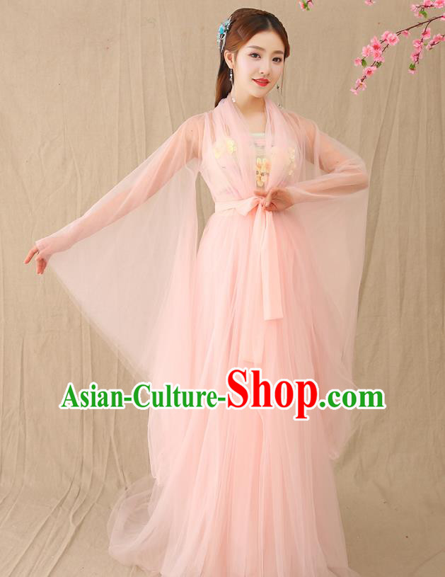 Traditional Chinese Tang Dynasty Palace Lady Hanfu Costume, China Ancient Princess Fairy Embroidered Clothing for Women