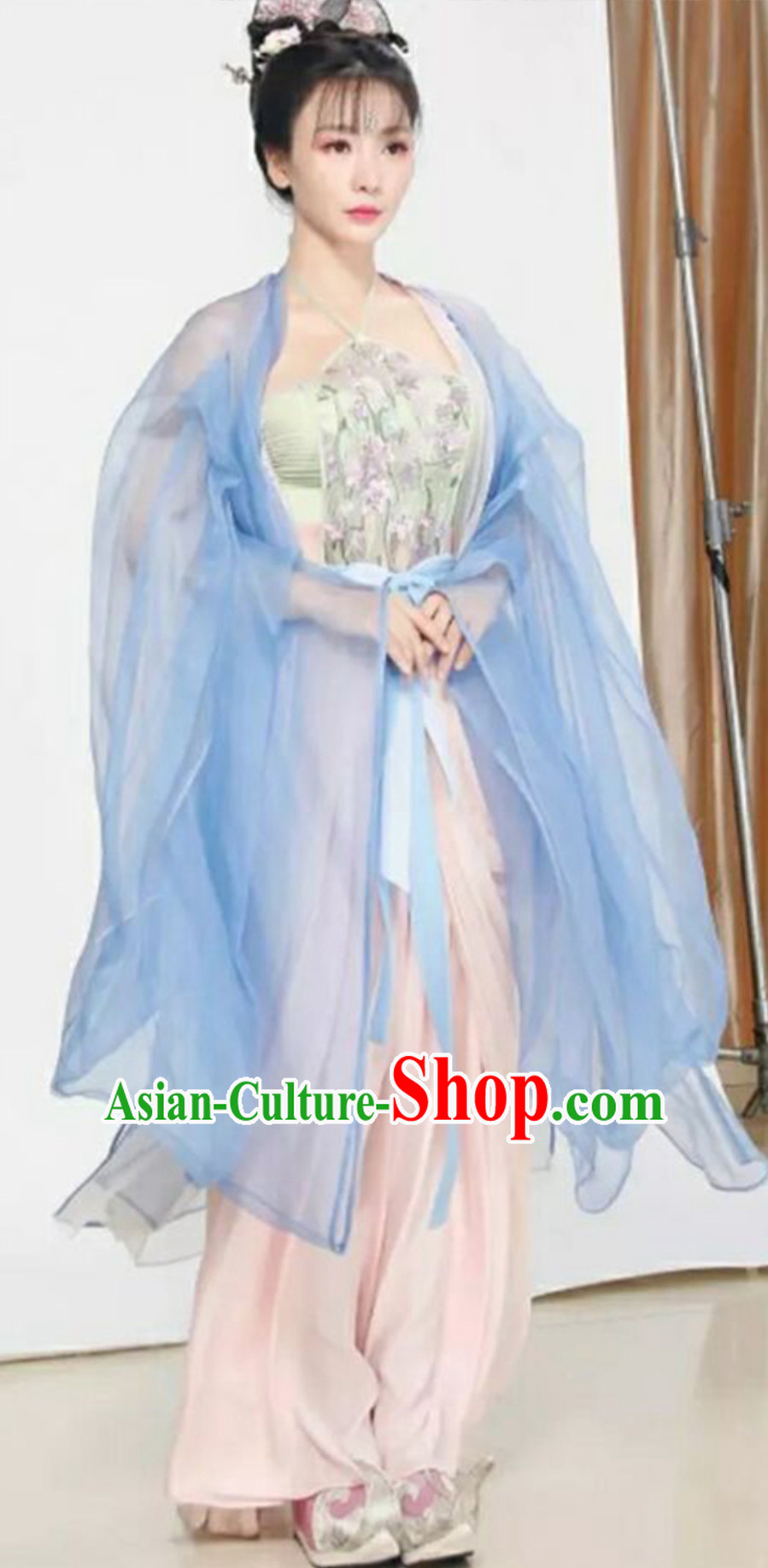 Ancient Chinese Beauty Hanfu Maid Clothing Costume